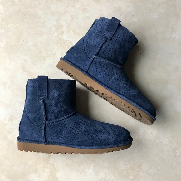 UGG Shoes - Ugg Blue Mini / Short Perforated Boots Size 7